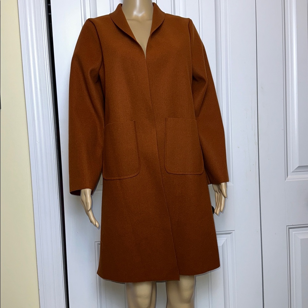 SHEIN Rust Long Coat. Medium. Light Weight. Rust in Color. 2 Front Pockets. NWOT